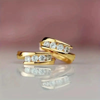 Radiant round zirconia earrings.