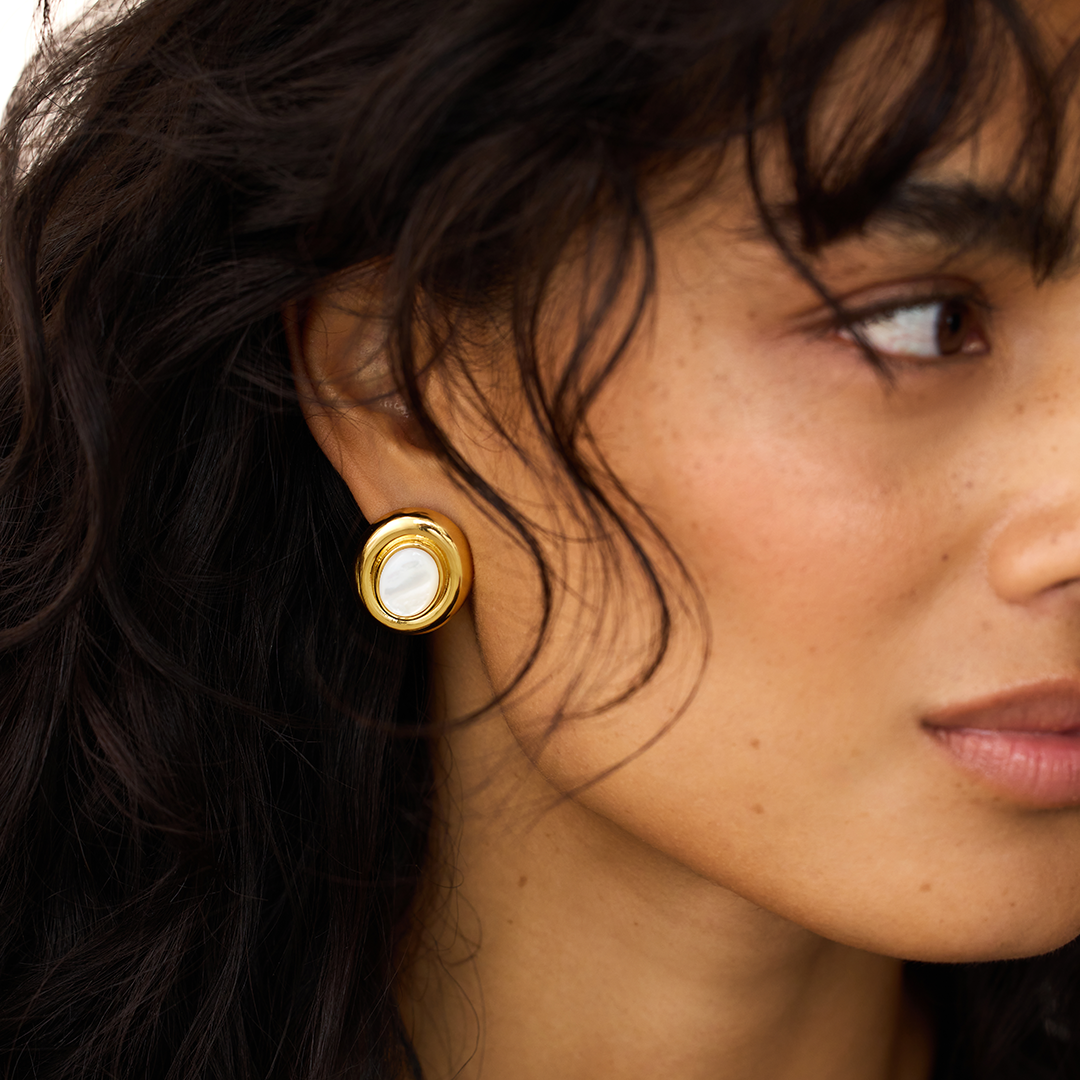 Giselle Pearl Earrings | Gold 14k