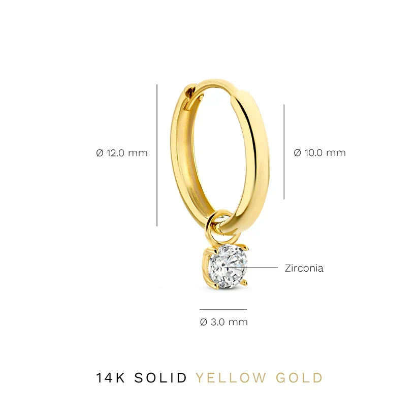 Larmes de Lune Stone Earrings Set | Gold 14k