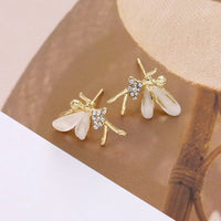 Golden elf Earrings with Pearls