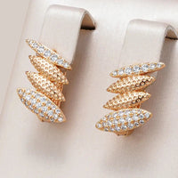 Gold and Glittering Chrysalis Earrings