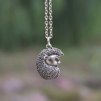 Vintage Porcupine Silver Necklace