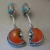 Red and Blue Vintage Earrings