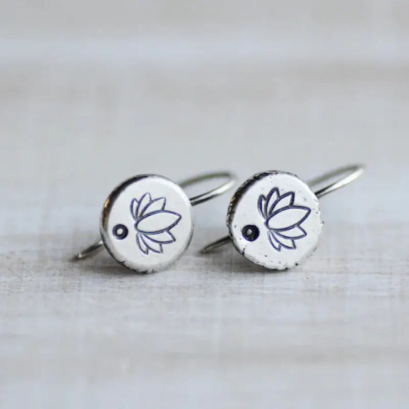 Vintage Small Rounded Silver Earrings