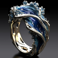 Vintage Golden Wave Ring