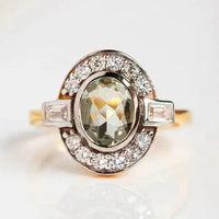 Vintage Crystal Green Ring