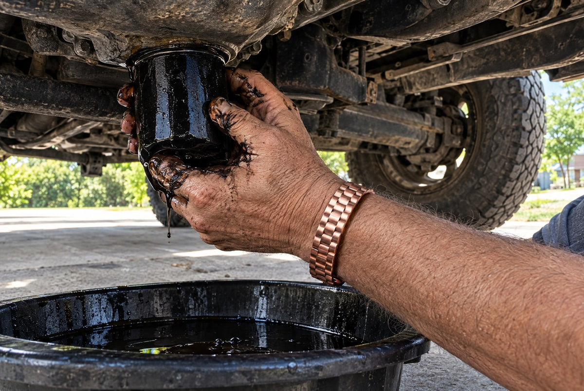 Changing the oil by hand again