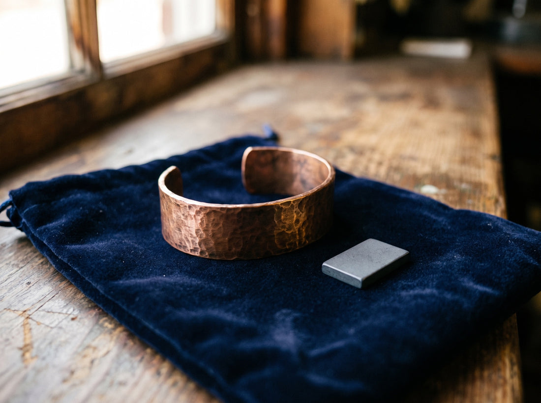 A solid 99.9% copper cuff from Maggie's Copper in New York